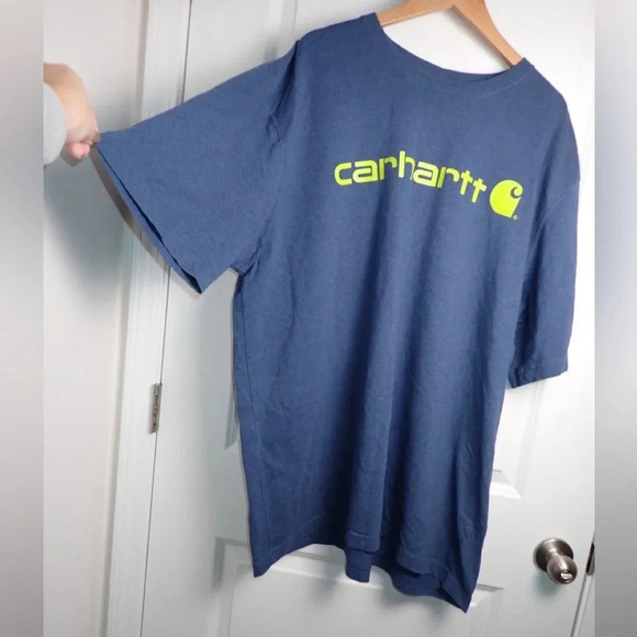 Carhart Navy and Green Relaxed Fit Graphic Tee size 2XL - Picture 6 of 7